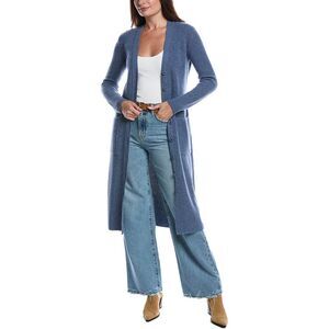Toccin Womens  Isabella Wool & Cashmere-Blend Cardigan, Blue